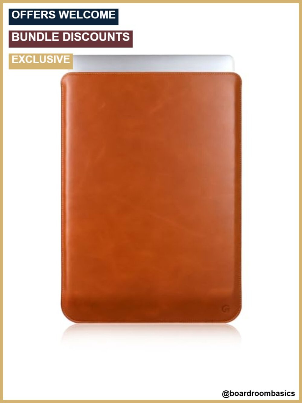 Real Leather Laptop Sleeve for MacBook Pro Air 13-16 Inch Soft Wool Lining